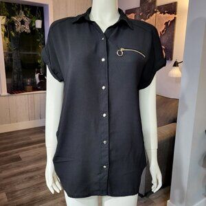 FUN - Loose shirt tunic with zipped